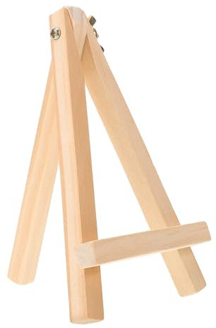 Sewroro Small Wood Easel Stand for Painting Canvas Portable A-Frame Tripod Tabletop Easel Wood Display Artist Easel Art Craft Painting Easel