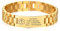 Gamtic Personalisierte Notfallarmband Medizinisches Armband - Verstellbare Edelstahl Armband mit Knebelverschluss, SOS ID Armband mit Gravur Krankheit Notrufnummer Armbänder für Herren (Gold)