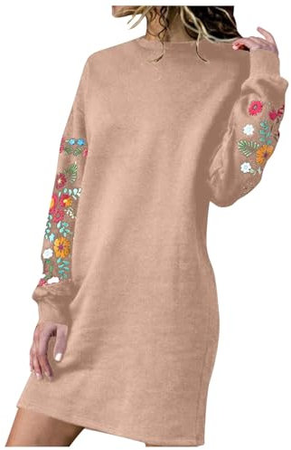 Sundresses for Women Plus Size Denim Cutout Rhinestone Dress Modest Dresses for Women 2024 Skater Dress Long Sleeve Twist Knot Winter Casual Dress Fall Dresses for Women Shift Floral Polka dot