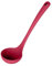 U-Taste Mestolo per zuppa in silicone da 27 cm: Mestolo da portata antiaderente resistente al calore a 315℃, Cucchiaio da cucina con manico antiscivolo per mescolare salse, stufati, sughi (Rosso)