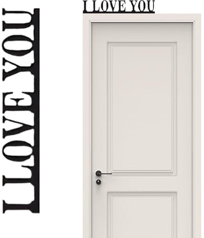 Valentinstag Türaufsatz,I Love You Türaufsatz | Valentinstag-Tür-Eckrahmen-Kunstschild - Türschild „Love You“ aus Metall mit Schriftzug für Badezimmer, Haustür, Eingangsbereich