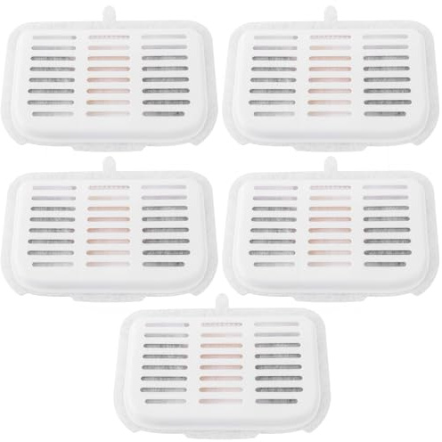 Briny River 5 Pezzi Filtro Per Fontana d'acqua Senza Fili Compatibile Con EVERSWEET MAX 105 Fl Oz/3L Fontana Automatica Per Gatti Filtri Per La Purificazione Dell'acqua 13,2x10cm