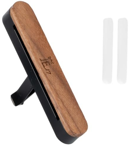 LE7 Auto Lufterfrischer I Autoduft I Hochwertiger Holz und Natürliches Design I für eigenes Parfum, Duft und ätherische Öle I Lufterfrischer für ein angenehmes Fahrerlebnis (Schwarz, Unparfümiert)