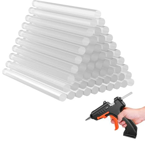 Colla a Caldo 7 * 100mm,Colla a Caldo Sticks,Bastoncini Colla,Colla a Caldo Bastoncini,Stick Colla a Caldo per Pistola,per Fai Da Te, Riparazioni,Artigianato,100 Pezzi (Trasparenti)