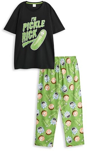 RICK AND MORTY RICK & MORTY Pickle Rick Black Graphic Tee | I'm Pickle Rick Short-Sleeve T-Shirt for Men | Cartoon Series Apparel Top | Classic Television Show Merchandise
