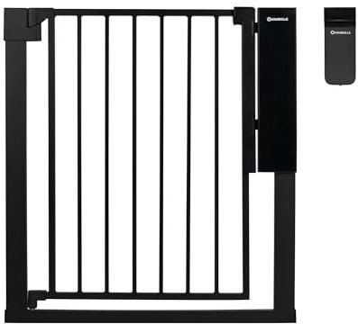 Badabulle Treppenschutzgitter Safe&Pass | Türschutzgitter für Öffnungen zwischen 75 und 81,5 cm | Automatische Entriegelung mit Sensor