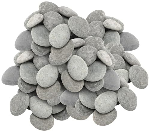 SYUTBOU 40 Stück Deko Steine, Grau 5-8 cm Ziersteine, Gartendekoration Dekosteine, Natursteine zum Bemalen, Für Garten, Steinstraße, Basteln