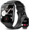 Smartwatch Uomo Donna, 1.85 HD Orologio Smartwatch con Effettua/Risposta Chiamate, 112 Sportive Smart Watch con Contapassi/Sonno/Cardiofrequenzimetro, IP68 Orologio Fitness Tracker per Android iOS