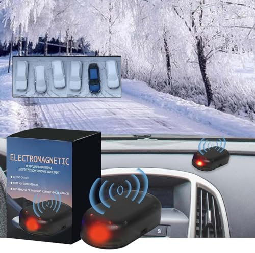 Electromagnetic Car Deicer,Car Advanced Electromagnetic Antifreeze Snow Removal Device,Ehicle Microwave Molecular Deicing Instrument Cars Snow Removal Device,Cars Defroster (1PC)