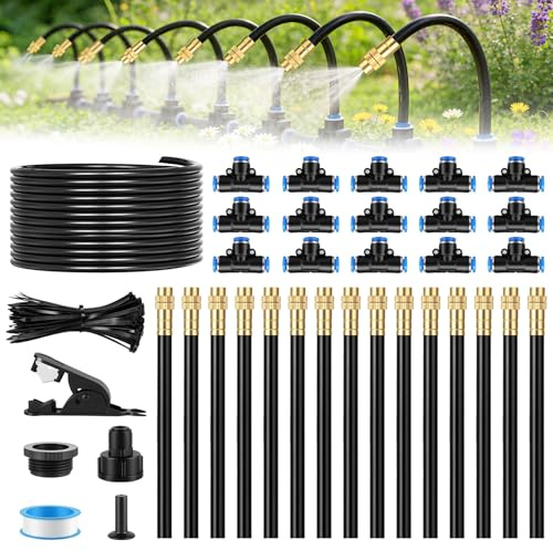 Forever Speed 360° Kit Irrigazione Giardino Automatica, Irrigazione a Goccia con Ugelli Regolabili Sistema Irrigazione Automatica per Giardini, Prati, Piante in Vaso, Serre (15m)