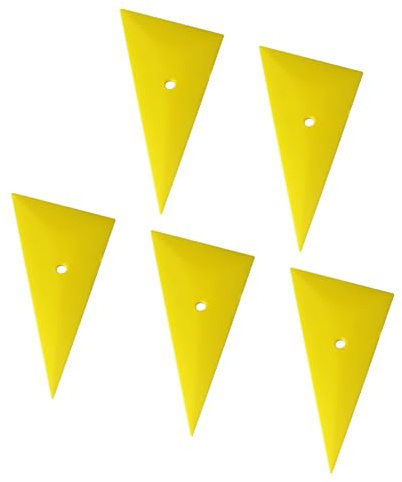 DSISJI Car Window Tint Squeegee Set with 5 Flexible ABS Triangle Scrapers, Film Tucking Tool for Window Seal Lines, PPF Wrap Film and Corner Install Auto Scraper Tint Corner Tool