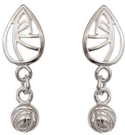 Alexander Castle Charles Rennie Mackintosh 925 Sterling Silber Ohrringe für Frauen Teenager Mädchen - Ohrstecker mit Schmuck Geschenkbox, Sterling Silber