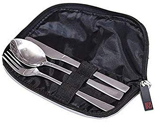 Juego Cubiertos Inox 3 Pieazas Con Funda