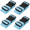 Gepäckgurte für Koffer – Blau, 4er-Pack – Premium-Nylongurte zur Gepäcksicherung – Längenverstellbar 1 – 2 Meter – von BlueCosto