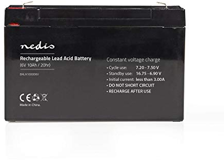 Wiederaufladbare Blei-Säure-Batterie - Bleisäure - Wiederaufladbar - 6 V - 10000 mAh