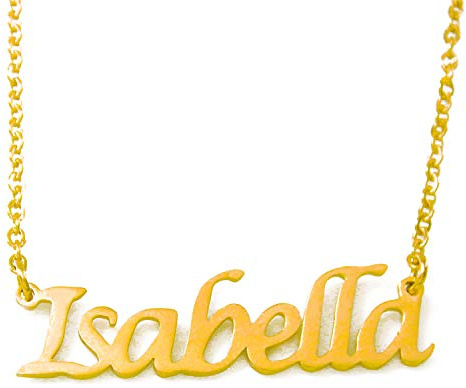 Isabella Vergoldet Namenskette Personalisiert Damen Halskette Mit Namen Fashion Schmuck Geschenk Fur Freundin Mutter Schwester