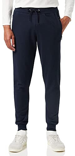 FM London Pantaloni Tuta Uomo, Pantalone Tuta Uomo con Tasche con Zip Ottime per Uso Quotidiano e Sport, Blu Navy, XXL