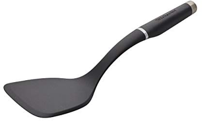 KitchenAid KO001OHOBA Gourmet Large Solid Turner, Plastic, Onyx Black