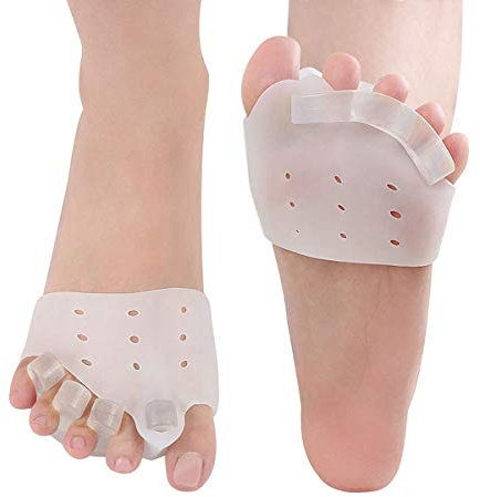 Gel Metatarsal Pads for Hammer Toe Straightener, Silicone Toe Stretchers and Alignment, Bunion Corrector Pads, Toe Straightener, Ball of Foot Cushions, Hallux Valgus Corrector, Overlapping Toe Spacer