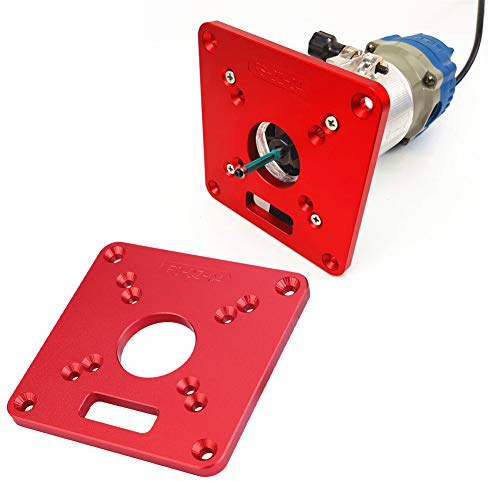 Placa de inserción de mesa de enrutador, aleación de aluminio 6061, placa de mesa de enrutador para grabado de oxidación anódica de doble escala, 120 x 120 x 8 mm