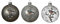 KAE Set of 3 Round Glass Christmas Tree Bauble/Decoration - Garden Bird Winter Scene - Matt White, Silver, Clear - 8 cm (Looking Left)