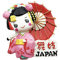 Japón 3D Geisha imán de nevera regalo de recuerdo, hecho a mano decoración del hogar y la cocina Japón refrigerador imán colección