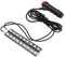 DIYWORK 1 paire de bandes lumineuses décoratives pour plancher de voiture, avec adaptateur allume-cigare, CC 12 V (blanc)