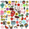 RYMALL 70 Stück Patches Zum aufbügeln STK Patch Sticker, Niedlich DIY Kleidung Patches Aufkleber Sommer-Thema für T-Shirt Jeans Kleidung Taschen (70stk)