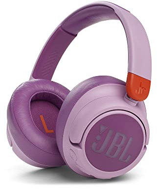 JBL JR 460NC Casque Supra-auriculaire sans Fil avec Suppression du Bruit pour Enfants, jusqu'à 30 Heures de Lecture et Son Safe – Rose