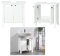 Waschbeckenunterschrank Waschbecken Unterschrank Badschrank Glastüren Kommode B 60 x H 55 x T 28 cm