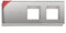 BSEED Marco panel de marco de vidrio para interruptor de luz y enchufe panel de vidrio de cristal panel de vidrio para interruptor de luz de pared y enchufe 2 Gang Gris 228 mm