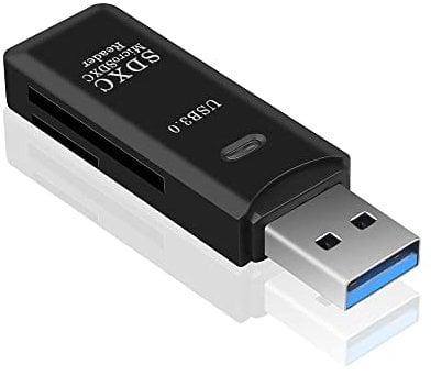 USB 3.0 Card Reader, High-speed SD/Micro SD Card Reader Memory Card Adapter-Supports SD/Micro SD/TF/SDHC/SDXC/MMC-Compatible with Windows,OS