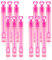 12 Mini-Herz-Blasenröhrchen mit 4 ml Seifenblasenlösung und Blasstäben – Gastgeschenke für Hochzeiten, Partys, Feiern, Kindergeburtstag, Partytütenfüller, Kinderspielzeug (rosa Herz, 12 Stück)