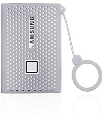T7 SSD Storage Travel Case, Silicone Protective Case Compatible for Samsung T7 Portable SSD 1TB 2TB 500GB Drives, Anti-Scratch Lightweight Soft Skin Cover Storage Case (Silver)