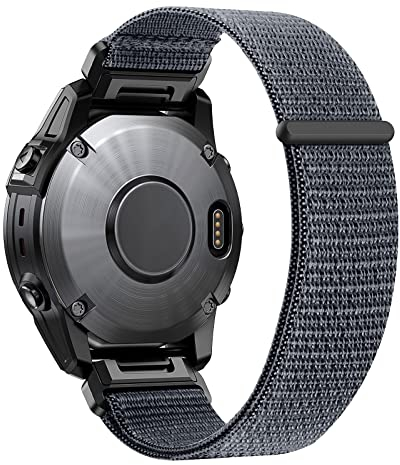 ANBEST 26mm Nylon Armband für Fenix 7X/Fenix 6X/Fenix 5X/Enduro Armband, Ultraleichtes Schnell Trocknendes Klett Uhrenarmband für Fenix 6X Pro/Enduro 2/Tactix 7 Pro/Descent Mk1/Fenix 3 Ersatzarmband