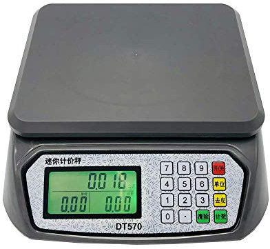 Digital elektronisk våg Exakt 30 kg/1g Pirce köksvåg Räknar mat Köttvägning med LCD, mäter balans plattformsvåg