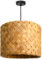 Paco Home LED Pendellampe Pendelleuchte Hängelleuchte Hängelampe für Wohnzimmer Schlafzimmer Esszimmer Schirm Papier E27, Farbe:Holz (Ø35cm), Leuchtenart___Farbe:Pendelleuchte - Schwarz