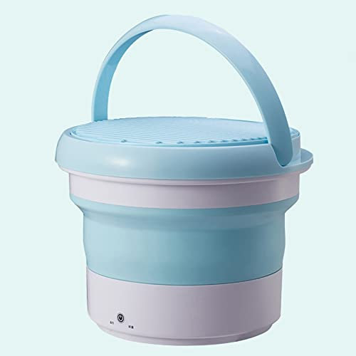 Samnuerly Mini Lavatrice Pieghevole per Beauty Blender Lavatrice da Tavolo per Appartamenti, dormitorio, Campeggio, Blu (Blu)