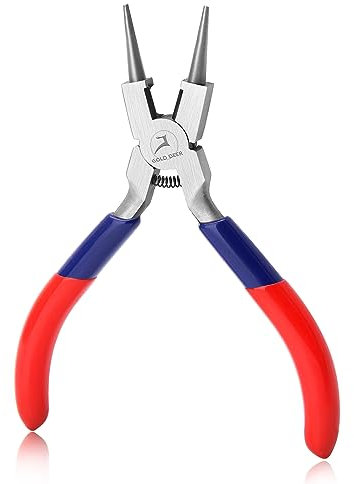 GOLD DEER Round Nose Pliers Wire Jewelry Making Tools Micro Round Pliers With Cutter Jewelry Making Supplies Micro Miniature Pliers For Jewelry Repair Wire Wrapping Beading And Crafts