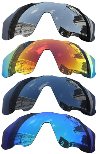 Acefrog 4 Pairs Polarized Replacement Lenses for Oakley Jaw-breaker OO9290 Sunglasses, Perfectly Fit, Shatterproof, Anti-scratch, Value Pack