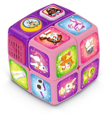 VTech - Cube Aventures Princesse, Cube Magique 2x2 Interactif et Parlant, Jeu de Casse-Tête et de Rapidité, Jouet Anniversaire au Château, Cadeau Enfant de 4 à 8 Ans - Contenu en Français