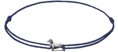 ZILIA Dachshund Dog Bracelet navy blue M