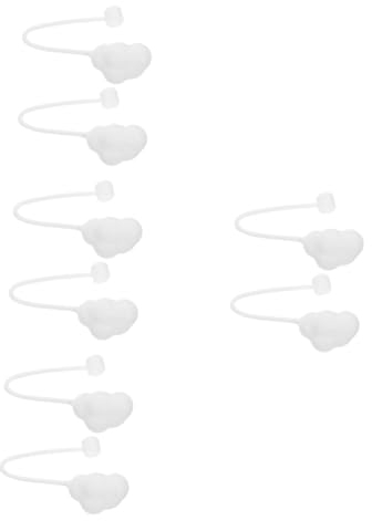 Cabilock 8 Pièces Capuchon Anti-poussière En Paille Pailles En Verre Couvre-paille Pour Pailles Réutilisables Paille De Verre Des Lunettes Blanche Chapeau De Paille Gel De Silice