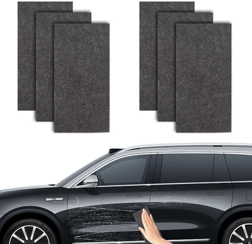 TINGTING Nano Sparkle Tuch Auto Kratzer Original, 2024 Upgrade Nanosparkle Tuch Original Entfernen Reparatur Nano Sparkle für Auto Kratzer für Reparatur von leichten Kratzfarben(6PCS)