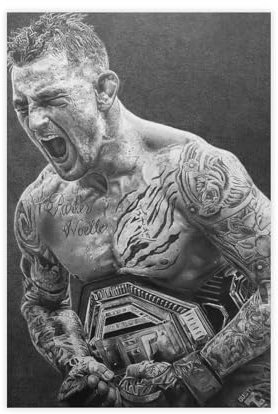 NWGACS Dustin Poirier Poster sur toile Motif athlète de boxe 40 x 60 cm