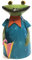s.dekoda Zaunhocker ca. 18cm Türkis Frosch Gartenfrosch Metallfrosch Metalldeko Pfostenhocker [D4855]