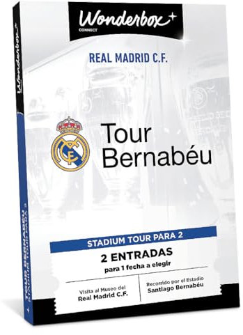 WONDERBOX connect - Caja Regalo - Real Madrid Tour Bernabéu - Classic - 2 entradas para el Stadium Tour - Visita al Museo del Real Madrid CF + Recorrido por el Estadio Santiago Bernabéu
