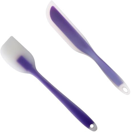 Lot de 2 spatules flexibles en silicone - Compatible avec Thermomix TM6 TM5 TM31 - Spatules résistantes à la chaleur - Petites spatules pour pot mélangeur, pâtisserie