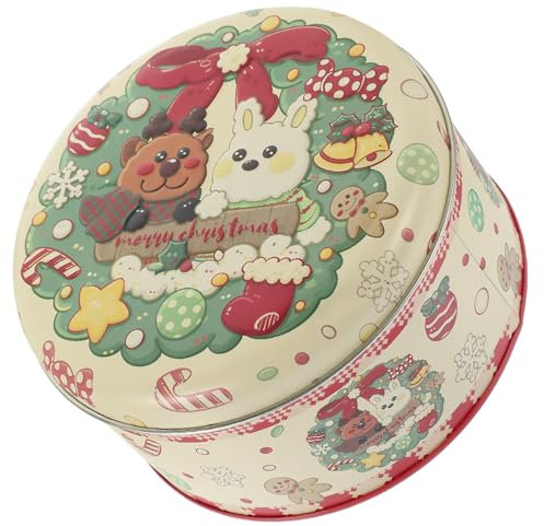 HEMOTON Keksdose Aus Weißblech Für Weihnachten Kleine Süßigkeitenbox Zum Verschenken Für Kekse Und Zuckergüsse Robust Und Langlebig Dekorativ Für Feste Und Partys