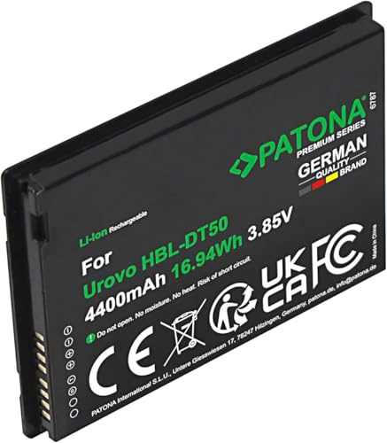 PATONA Premium Akku für Urovo DT50 | Ersatz für Urovo HBL-DT50 | 3,85 Volt, 4400mAh, 16,94Wh | Typ: Li-Ion | Barcode- Handscanner | Hochwertiger Ersatz | Ersatzakku für Barcode- Handscanner und POS-Terminals